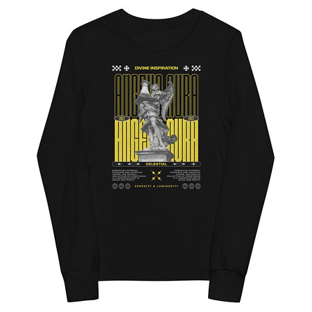 [ID: 511-G82] Angelic Aura Streetwear Youth Long Sleeve Tee