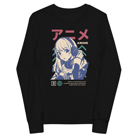 [ID: 511-G89] Anime Girl Youth Long Sleeve Tee