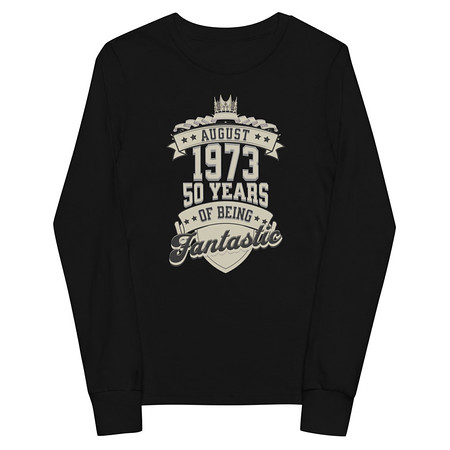 [ID: 511-G114] August 1973 - 50 Years Of Being Fantastic Youth Long Sleeve Tee