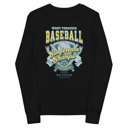 [ID: 511-G141] Baseball Conference Championships - Athlectic Badge Youth Long Sleeve Tee