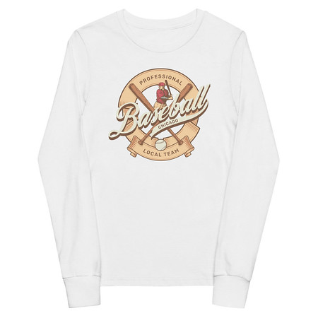 [ID: 511-G145] Baseball Team - College Sports Youth Long Sleeve Tee