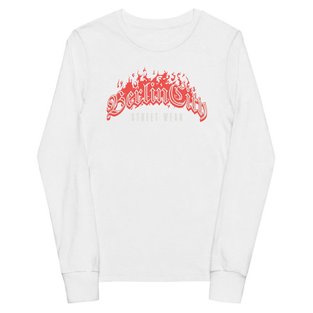 [ID: 511-G183] Berlin City Streetwear - Fire Youth Long Sleeve Tee