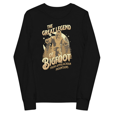 [ID: 511-G206] Bigfoot Legend  - Appalachian Forest Youth Long Sleeve Tee