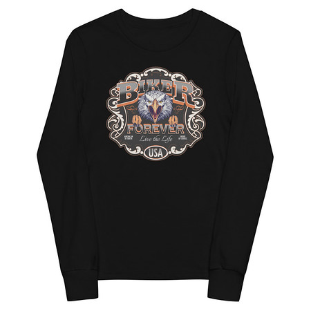 [ID: 511-G208] biker forever Youth Long Sleeve Tee