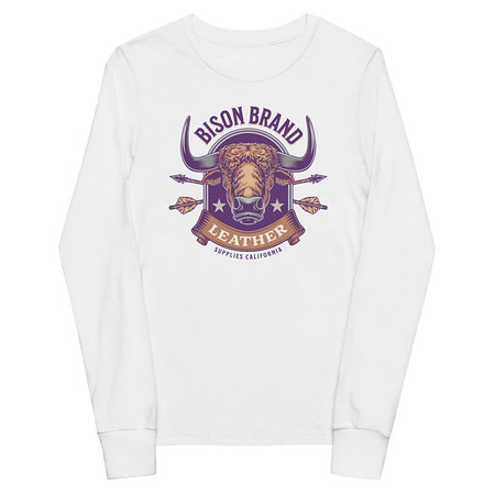 [ID: 511-G211] Bison Brand Leather - Animal Youth Long Sleeve Tee