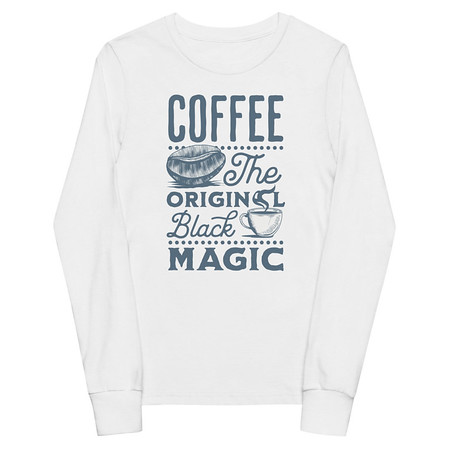 [ID: 511-G227] Black Magic Coffee - Simple Cup Youth Long Sleeve Tee