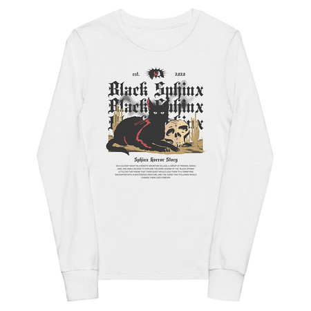 [ID: 511-G230] Black Sphinx Youth Long Sleeve Tee