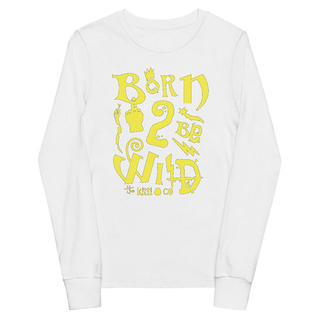[ID: 511-G255] Born 2 Be Wild Youth Long Sleeve Tee