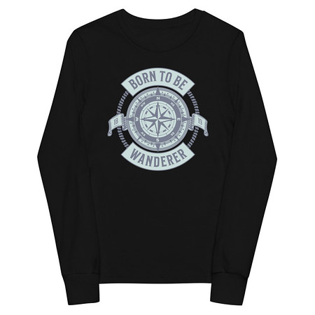 [ID: 511-G261] Born to be Wanderer - Compass Youth Long Sleeve Tee