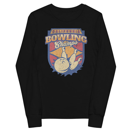 [ID: 511-G275] Bowling Championship - Retro Athlectic Sports Youth Long Sleeve Tee