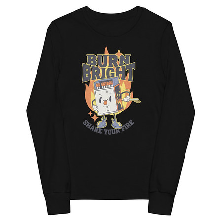 [ID: 511-G297] Burn Bright Youth Long Sleeve Tee