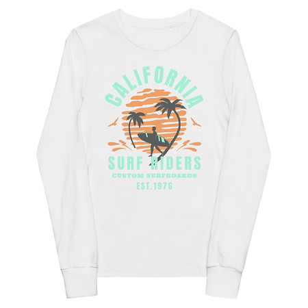 [ID: 511-G317] California Surf Riders - Beach Youth Long Sleeve Tee