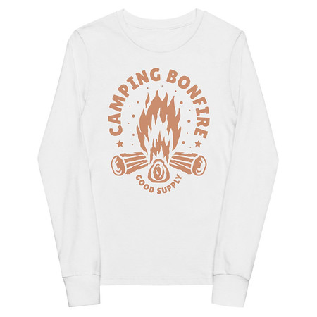 [ID: 511-G324] Camping Bonfire - Firewood Youth Long Sleeve Tee