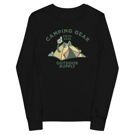 [ID: 511-G326] Camping Gear Youth Long Sleeve Tee