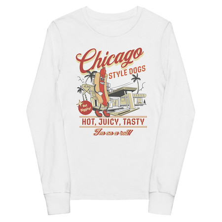 [ID: 511-G364] Chicago Style Hot Dogs Youth Long Sleeve Tee