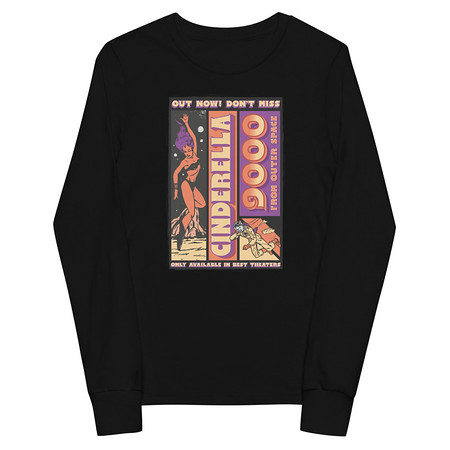 [ID: 511-G378] Cinderella 9000 - Retro Astronaut Youth Long Sleeve Tee