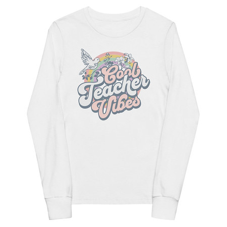[ID: 511-G418] Cool Teacher Vibes Youth Long Sleeve Tee