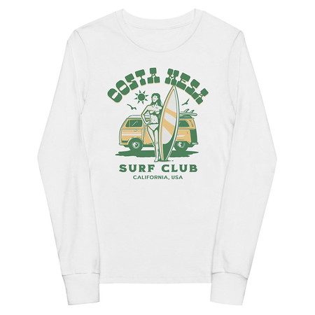 [ID: 511-G425] Costa Mesa Surf Club - Campervan Youth Long Sleeve Tee