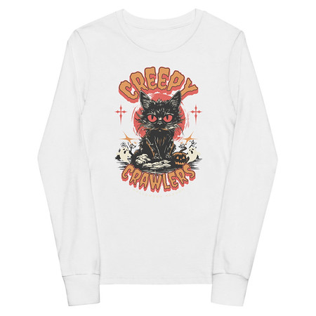 [ID: 511-G437] Creepy Crawlers Halloween Youth Long Sleeve Tee