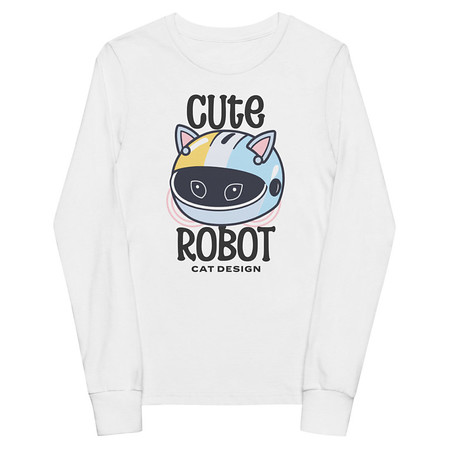 [ID: 511-G451] Cute Cat - AI Youth Long Sleeve Tee