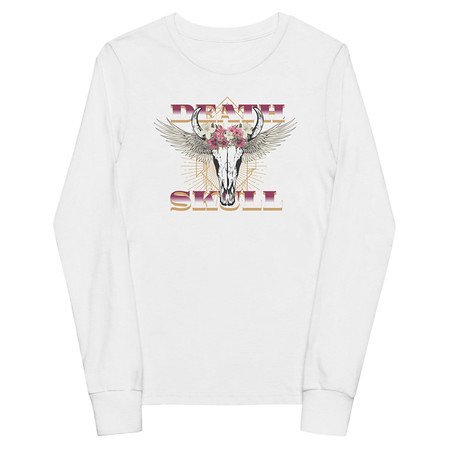 [ID: 511-G474] Deah Skull Youth Long Sleeve Tee