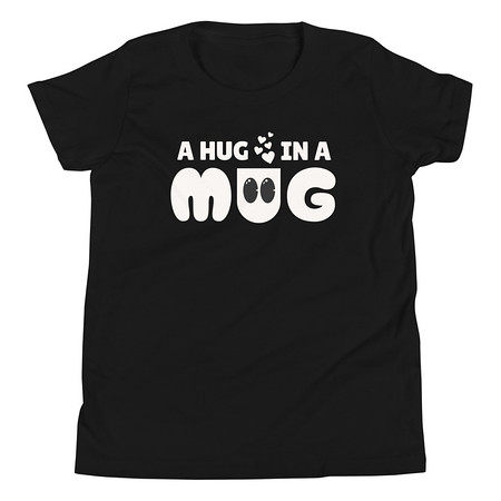 [ID: 307-G17] A Hug in a Mug - Funny Cartoon Youth Staple Tee