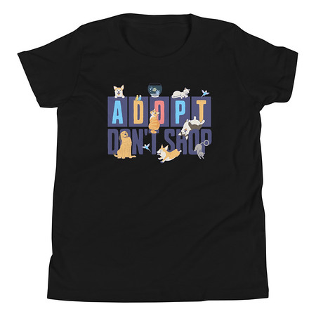 [ID: 307-G23] Adopt a Pet - Cute Animal Youth Staple Tee