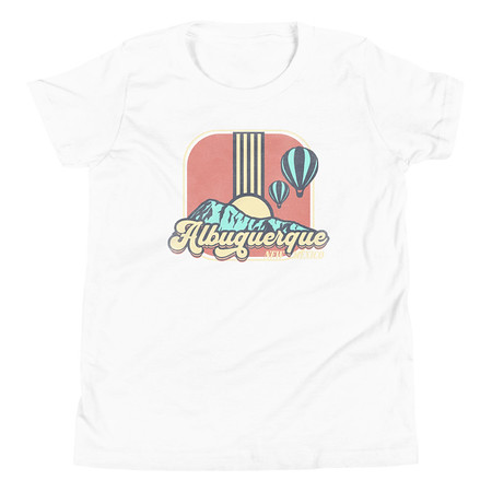 [ID: 307-G36] Albuquerque - Retro Hot Air Baloon Youth Staple Tee