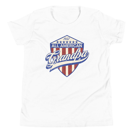 [ID: 307-G41] all american grandpa Youth Staple Tee