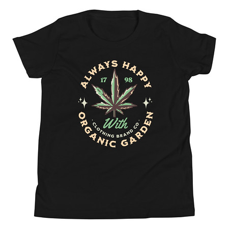[ID: 307-G55] Always Happy - Cannabis Youth Staple Tee