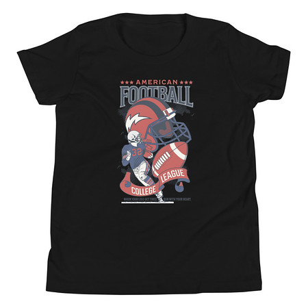 [ID: 307-G68] American Football - Athletic College League Youth Staple Tee