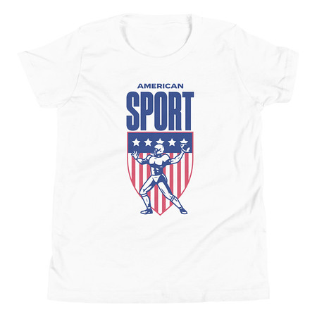 [ID: 307-G71] American Football Sport Youth Staple Tee