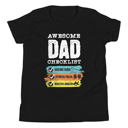 [ID: 307-G120] Awesome Dad Checklist Youth Staple Tee