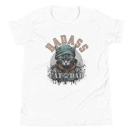 [ID: 307-G129] BADASS CAT DAT Youth Staple Tee