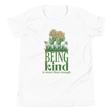[ID: 307-G177] Being Kind is more than enough Youth Staple Tee