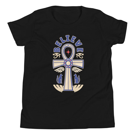 [ID: 307-G178] Believe  - Faith Symbol Youth Staple Tee