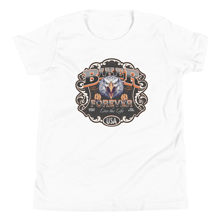 [ID: 307-G208] biker forever Youth Staple Tee