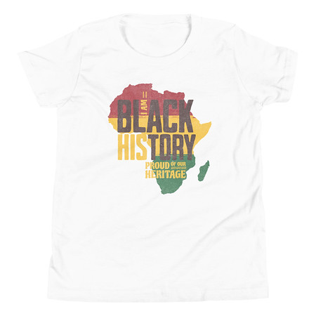 [ID: 307-G217] Black History - Heritage Map Youth Staple Tee