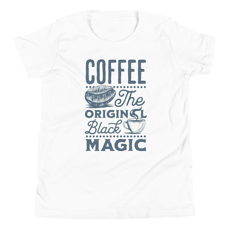 [ID: 307-G227] Black Magic Coffee - Simple Cup Youth Staple Tee