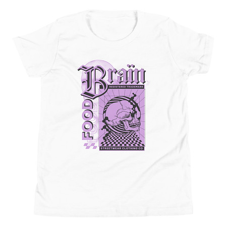 [ID: 307-G280] Brain Food - Y2K Skull Streetwear Youth Staple Tee