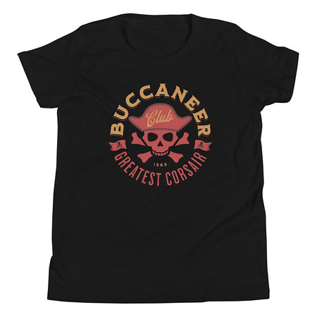 [ID: 307-G293] Buccaneer Club - Pirate Skull Youth Staple Tee