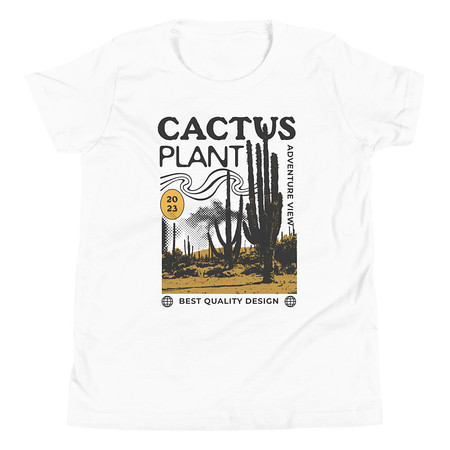 [ID: 307-G304] Cacus Plant - Desert Youth Staple Tee