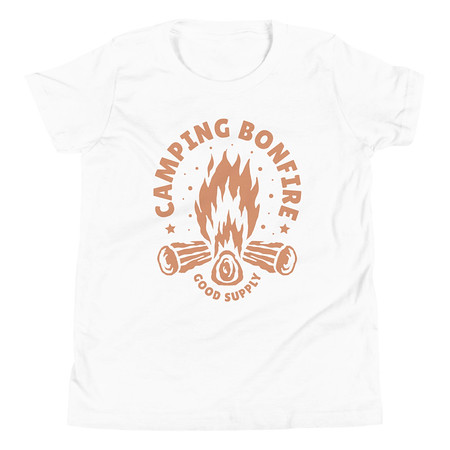 [ID: 307-G324] Camping Bonfire - Firewood Youth Staple Tee