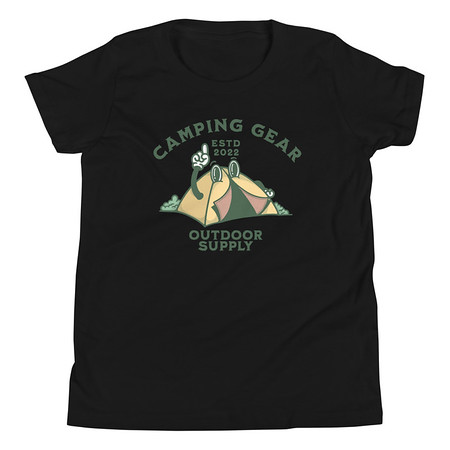 [ID: 307-G326] Camping Gear Youth Staple Tee