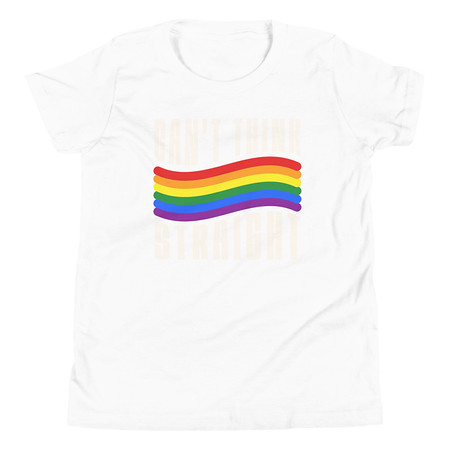 [ID: 307-G329] Can't Think Straight Youth Staple Tee