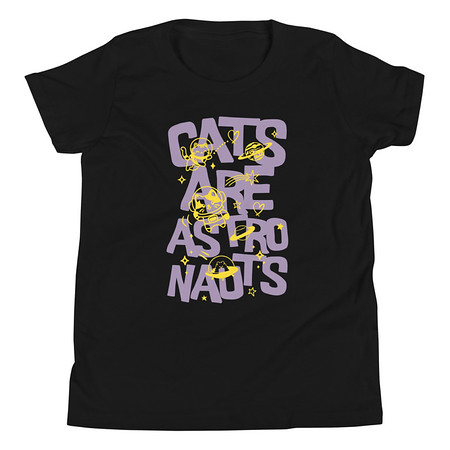 [ID: 307-G346] Cats are Astronauts Youth Staple Tee