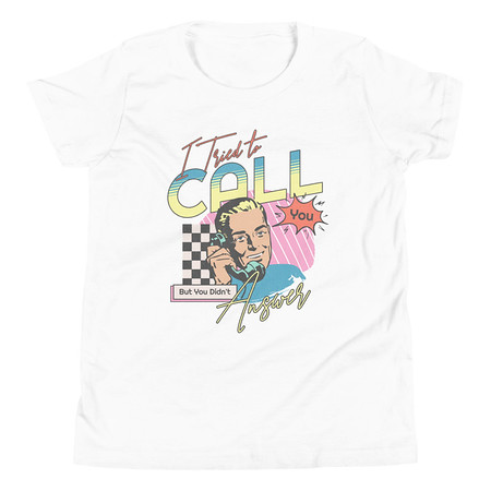 [ID: 307-G383] Classic Retro Illustrative Portrait Men Calling Youth Staple Tee