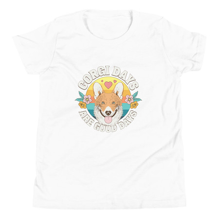 [ID: 307-G420] Corgi Days - Funny Animal Youth Staple Tee