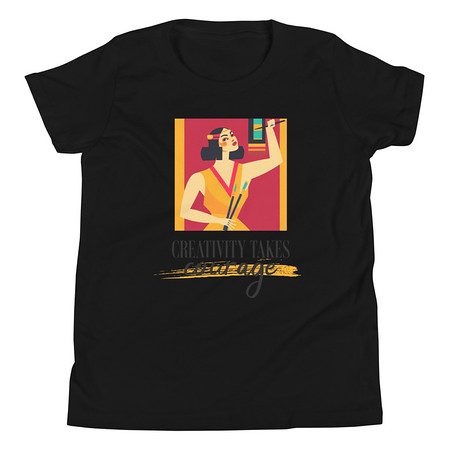 [ID: 307-G434] Creativity Takes Courage Youth Staple Tee