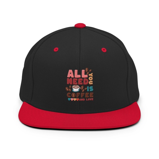 [ID: 99-G49] All You Need Is Coffee Classic Snapback